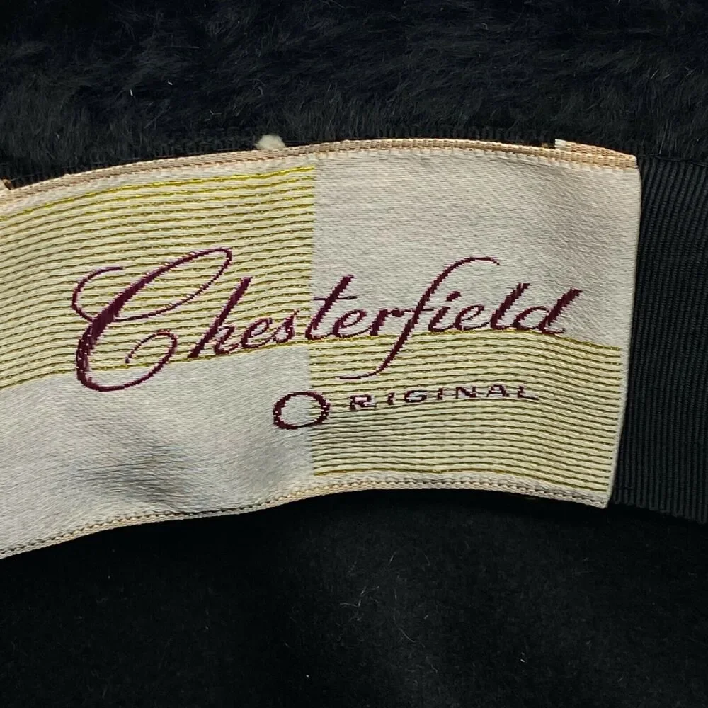 Retro Derby Hat Vintage Chesterfield Original Womens Black Fur Fitted Size 6 3/4 - Picture 6 of 13